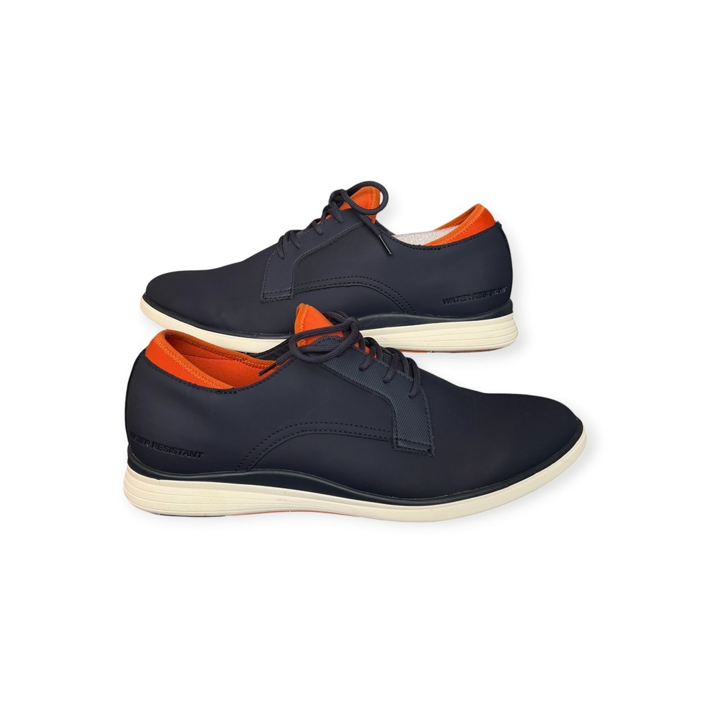 Aldo Mens Water Resistant Derby Shoes Navy Blue Orange Lace Up Sneakers 10.5
